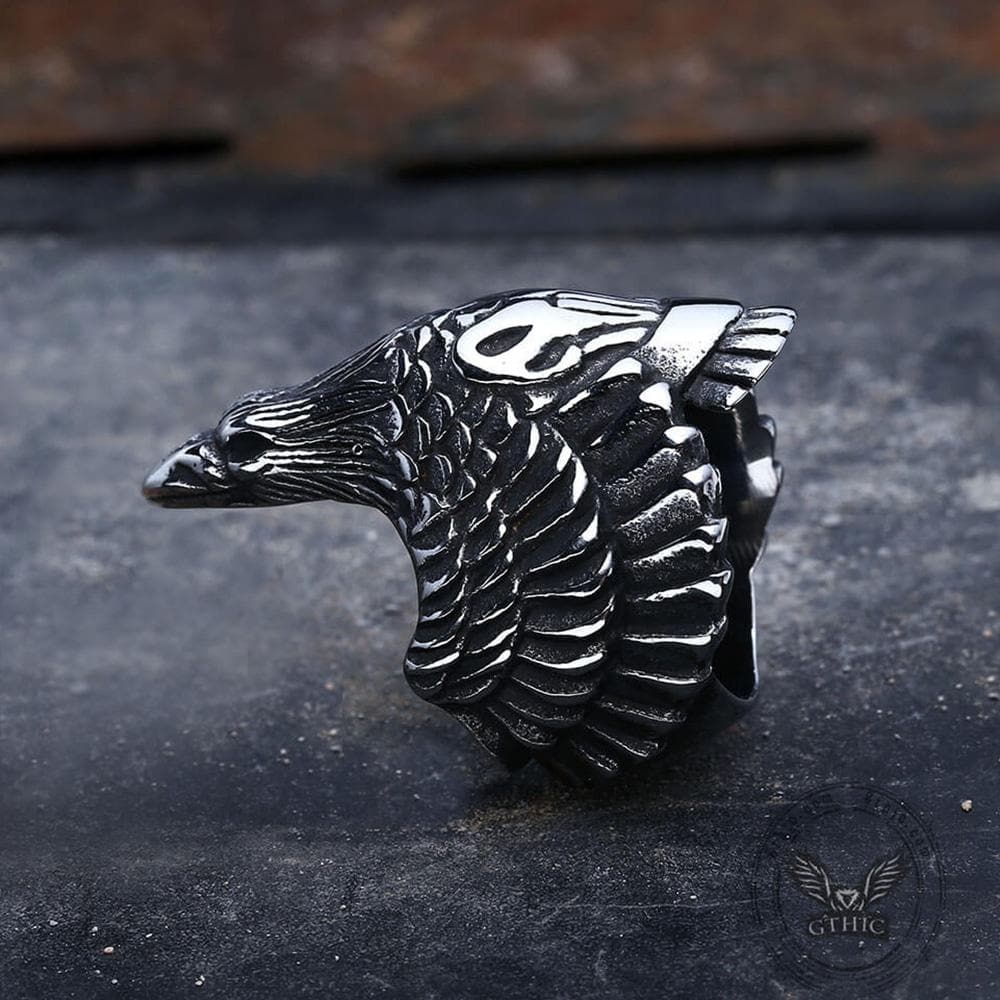 Crow 316L Stainless Steel Beast Ring | Gthic.com