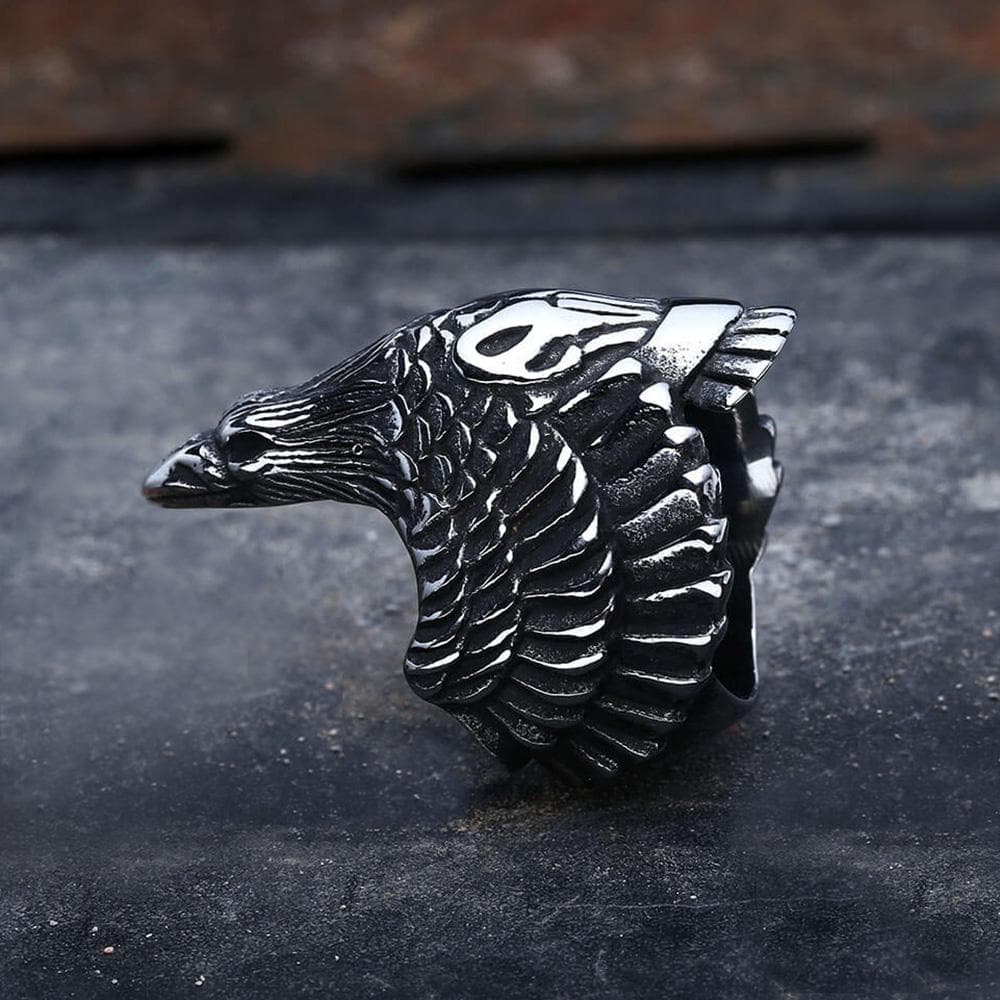 Crow 316L Stainless Steel Beast Ring | Gthic.com