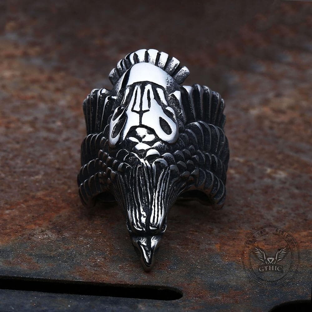 Crow 316L Stainless Steel Beast Ring | Gthic.com