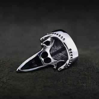 Crow Head Stainless Steel Beast Ring | Gthic.com