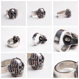 Dark 925 Silver Skull Ring
