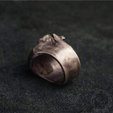 Donkere Retro Sterling zilveren Skull Ring