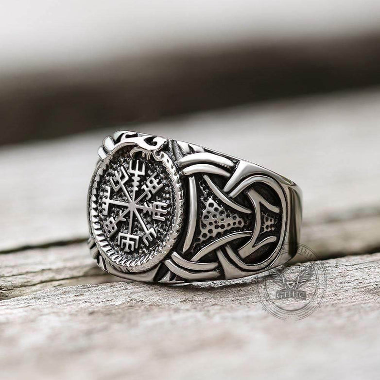 Dragon Amulet 316L Stainless Steel Viking Ring | Gthic.com