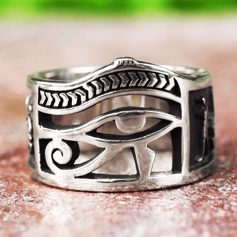 Egyptian Eye of Ra Ankh Stainless Steel Egypt Ring – GTHIC Egyptian Eye of Ra Ankh Stainless Steel Egypt Ring – GTHIC