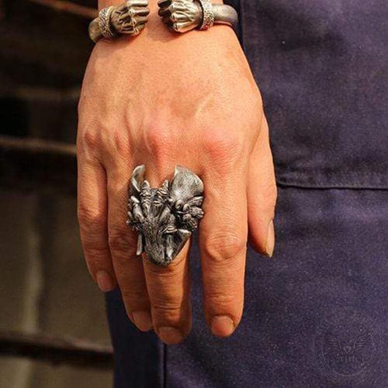 Elephant Sterling Silver Beast Ring | Gthic.com
