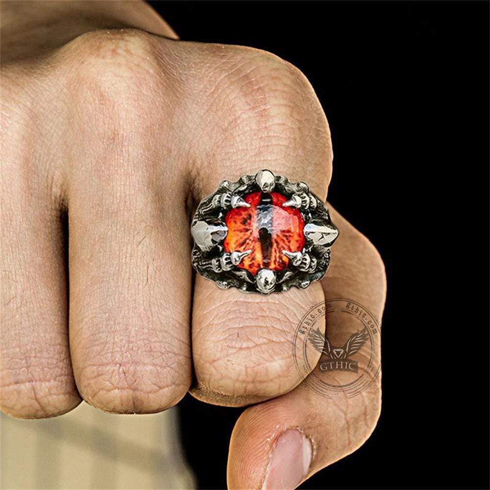 Eye Of Sauron Stainless Steel Ring | Gthic.com