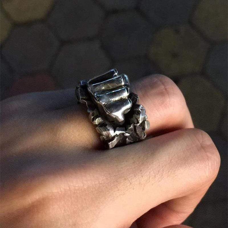 Fist Of Power Brass Ring