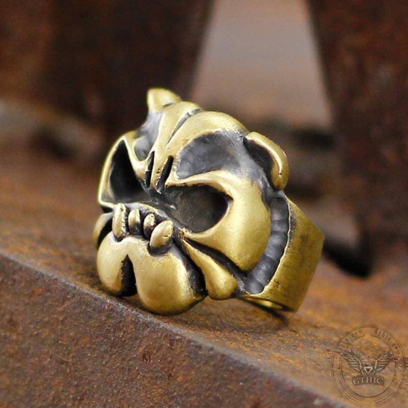 French Bulldog Brass Animal Ring | Gthic.com