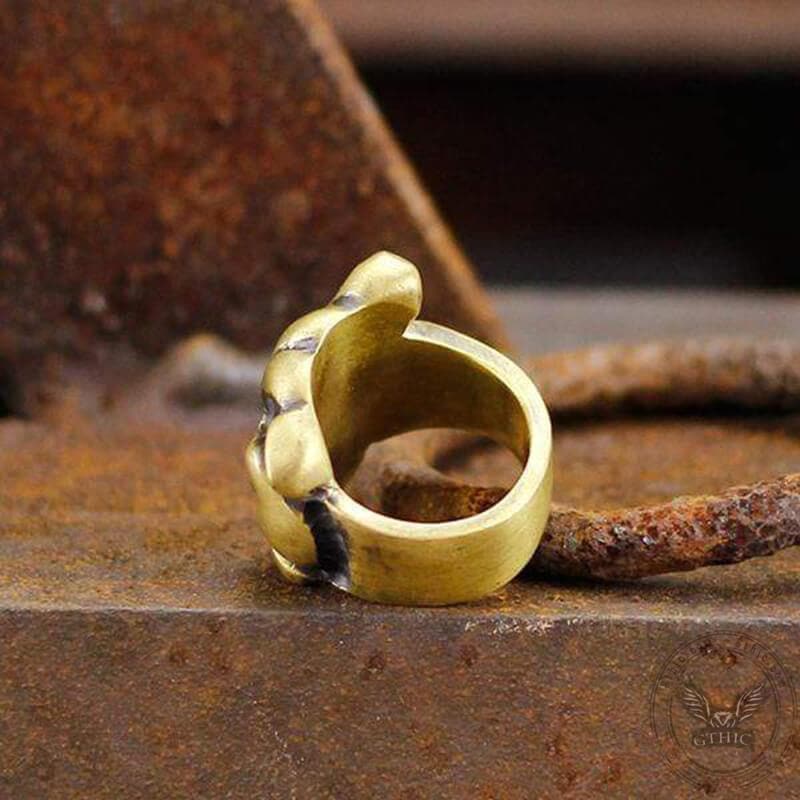 French Bulldog Brass Animal Ring