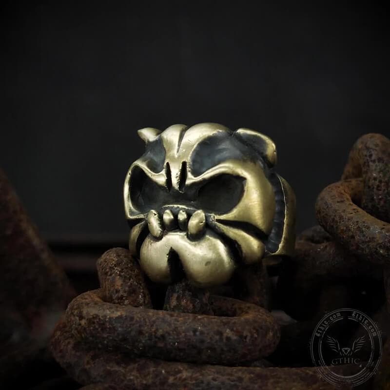 French Bulldog Brass Animal Ring | Gthic.com