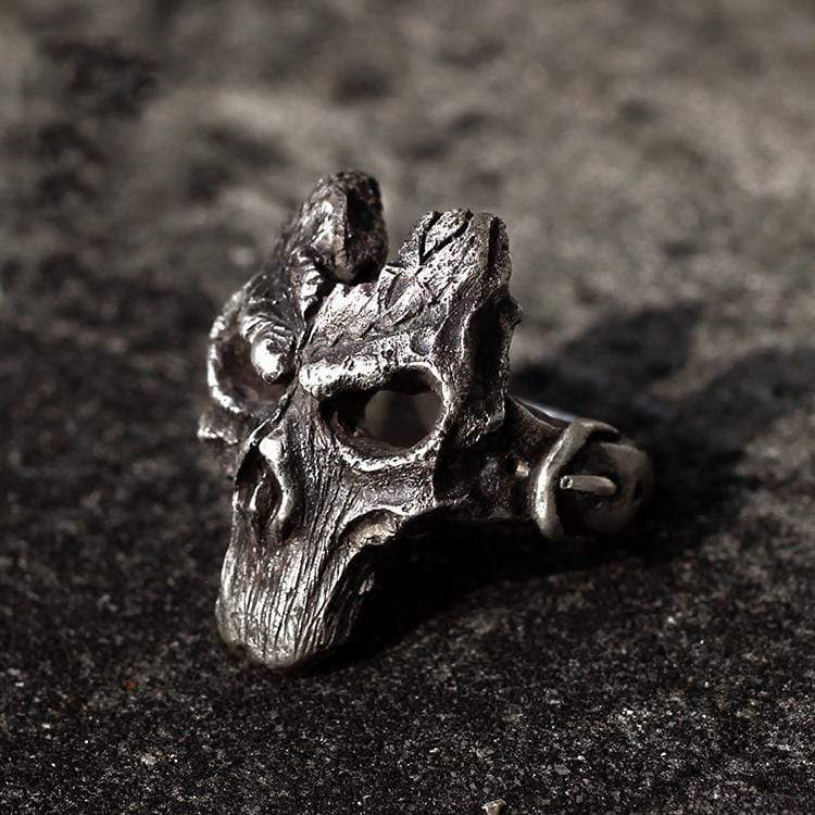 God Of War Skull Sterling Silver Darksiders Ring 03 | Gthic.com
