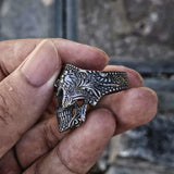 Heavy Metal Sterling Silver Masonic Skull Ring 03 | Gthic.com