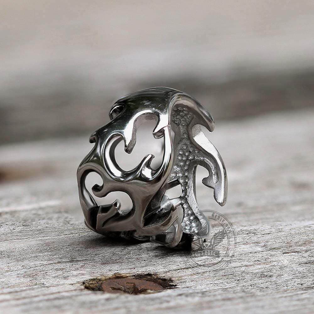 Hollow Dragon Stainless Steel Beast Ring