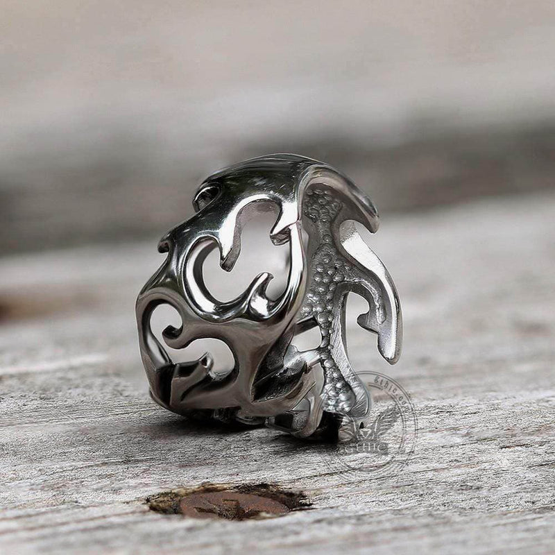 Hollow Dragon Stainless Steel Beast Ring – GTHIC