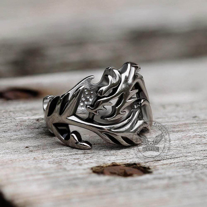 Norse Sterling Dragon Ring, Ruby Dragon Wedding Band, Celtic Ruby Dragon  Ring, Nordic Mens Wedding Ring, Silver Irish Dragon, 3052