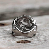 Hollow Dragon Stainless Steel Beast Ring04 | Gthic.com