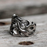Hollow Dragon Stainless Steel Beast Ring05 | Gthic.com