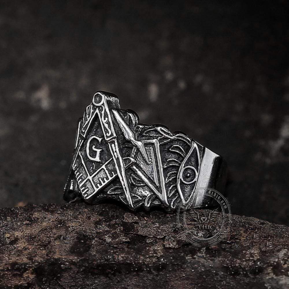 Knights Templar Stainless Steel Masonic Ring | Gthic.com