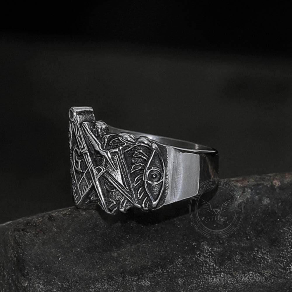 Knights Templar Stainless Steel Masonic Ring | Gthic.com