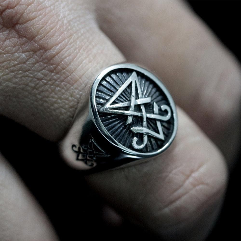 Lucifer Nephilim Seal Sterling Silver Ring | Gthic.com