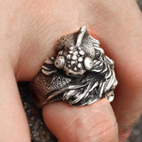 Lucky Carp 925 Silver Ring | Gthic.com