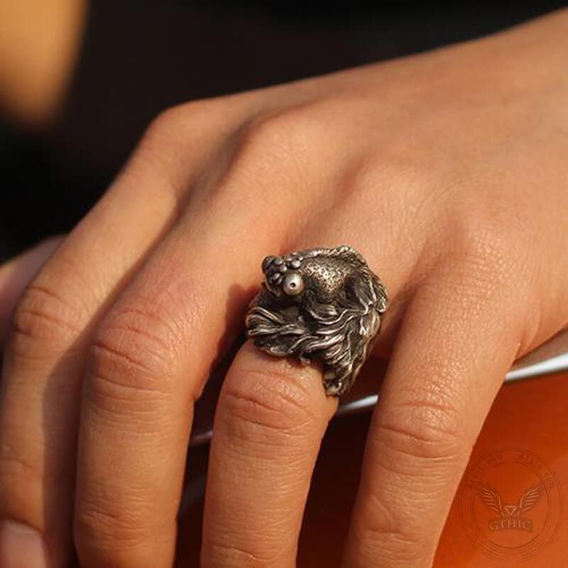 Lucky Carp 925 Silver Ring | Gthic.com