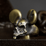 Mickey Brass Skull Ring