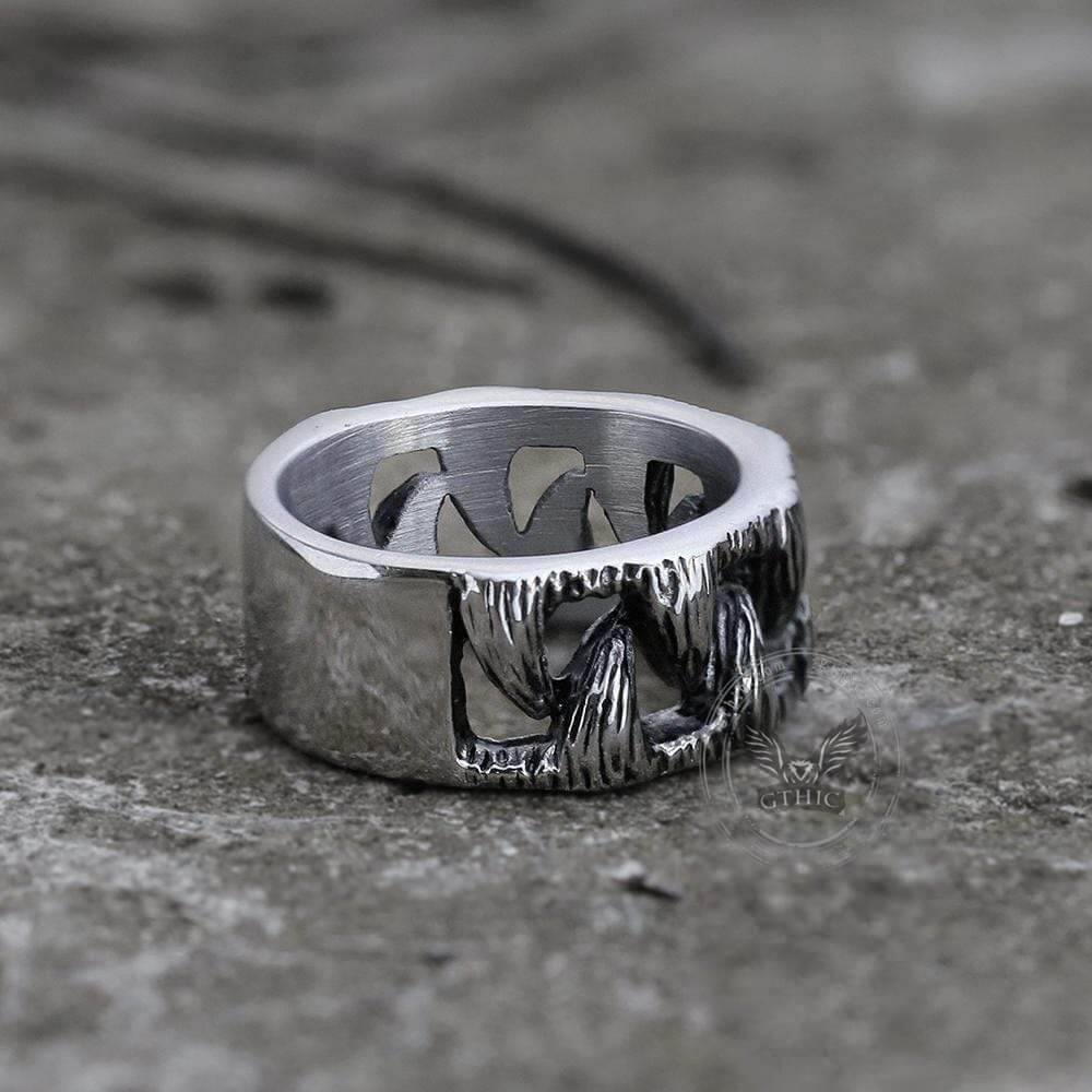 Monster Teeth Stainless Steel Beast Ring | Gthic.com