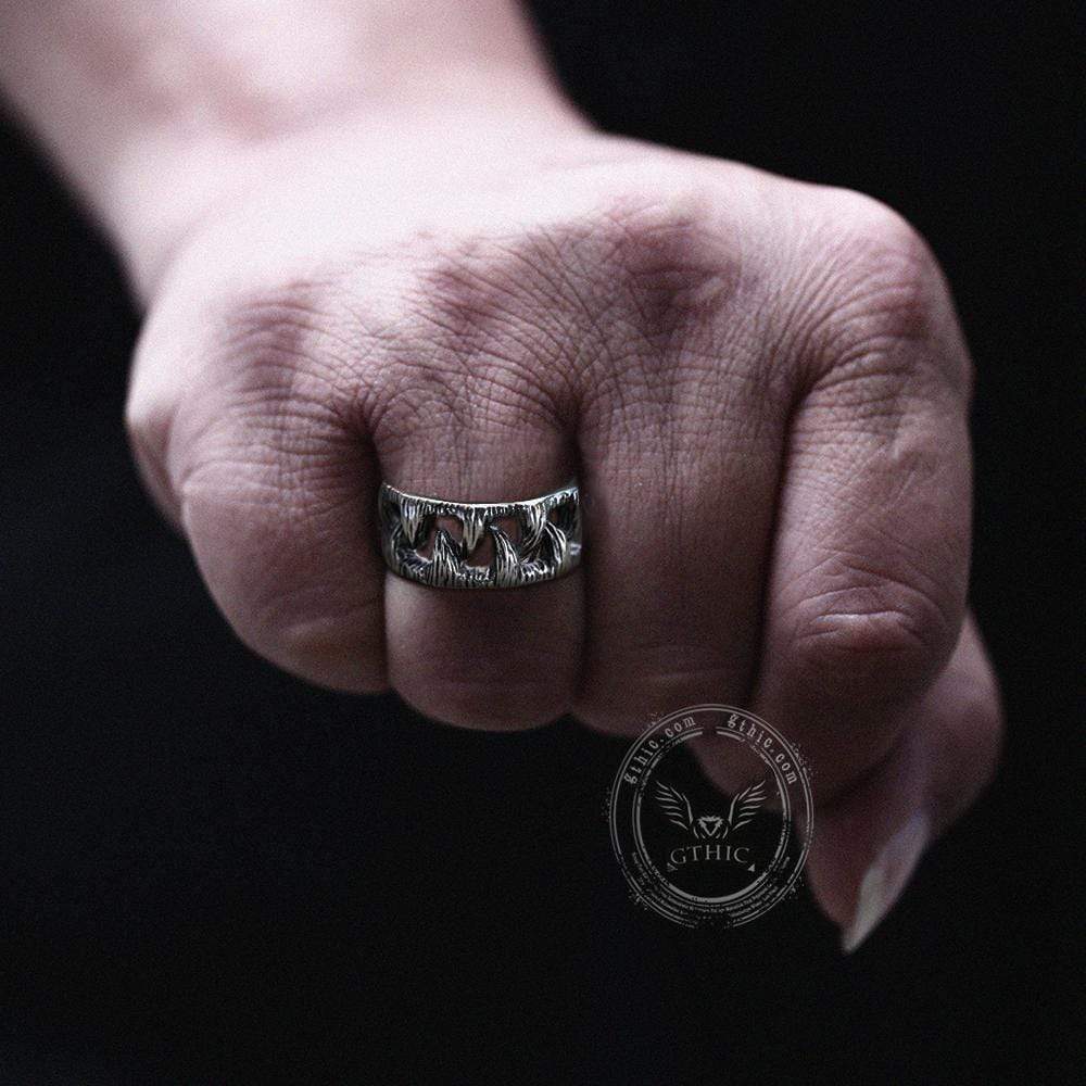 Monster Teeth Stainless Steel Beast Ring