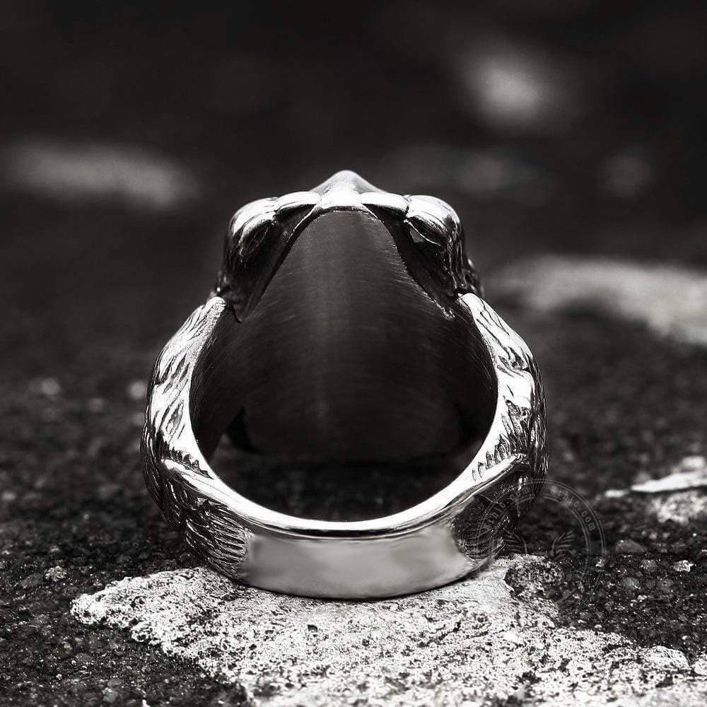 Mythology Odin Wolf Stainless Steel Viking Ring | Gthic.com