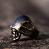 No Face Man Brass Skull Ring 01 | Gthic.com