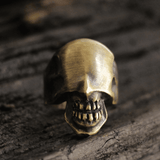 No Face Man Brass Skull Ring