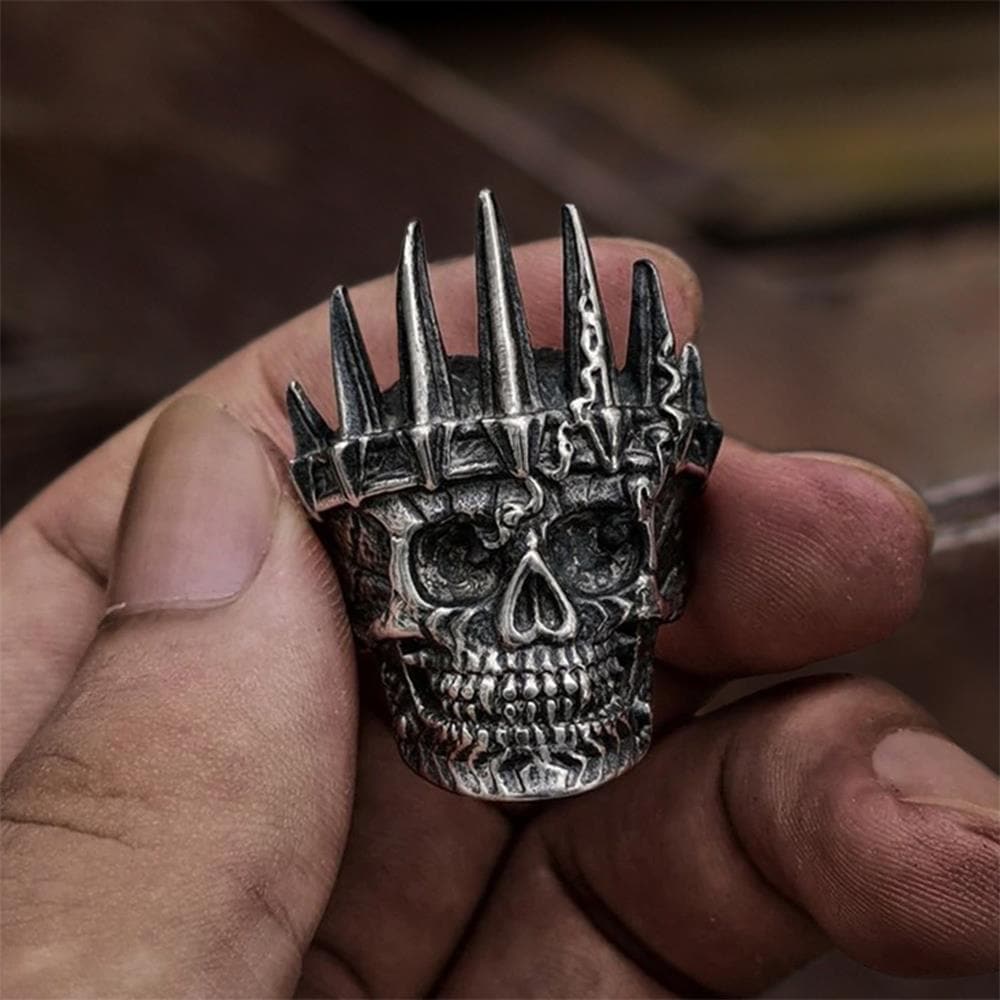 Nobility King Crown Stainless Steel Skull Ring | Gthic.com