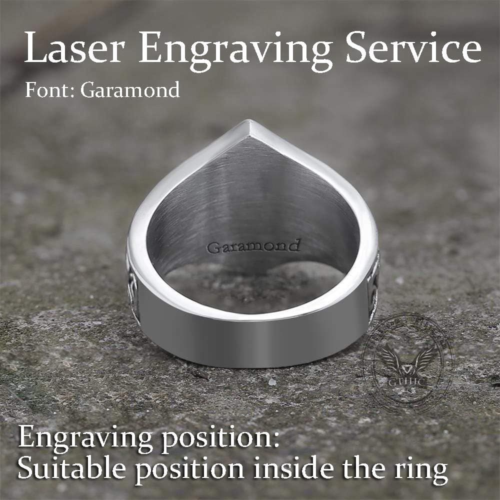 Pentagram Stainless Steel Ring - GTHIC