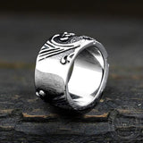 Relief Fish Sterling Silver Ring 03 | Gthic.com