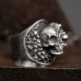 Ripped Soul Sterling Silber Messing Totenkopf Ring