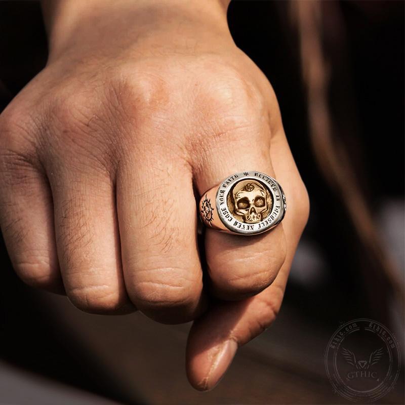 Rock symbool Sterling zilveren Skull Ring