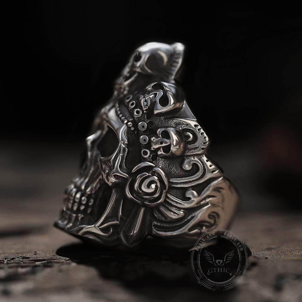 Satan Muerte Death Skull Ring | Gthic.com