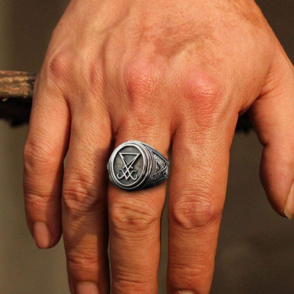 Sigil Of Lucifer Sterling Silver Ring