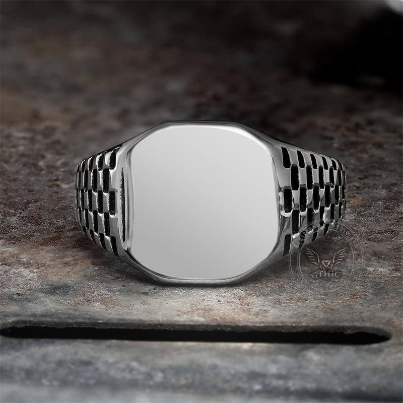 Classic Smooth Stainless Steel Ring | Gthic.com