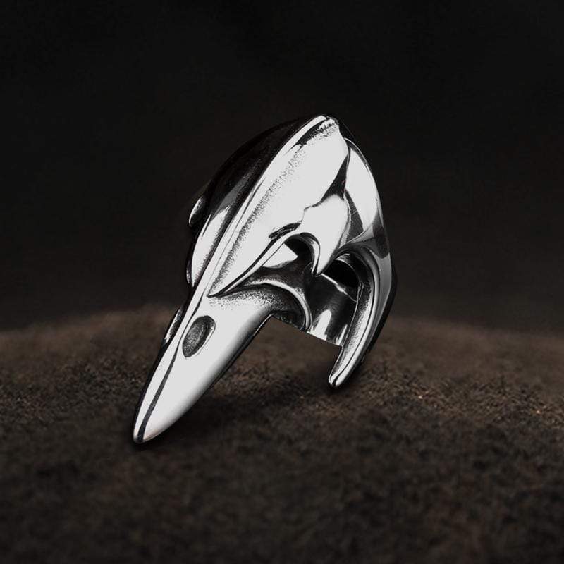 Crow Head Stainless Steel Beast Ring | Gthic.com