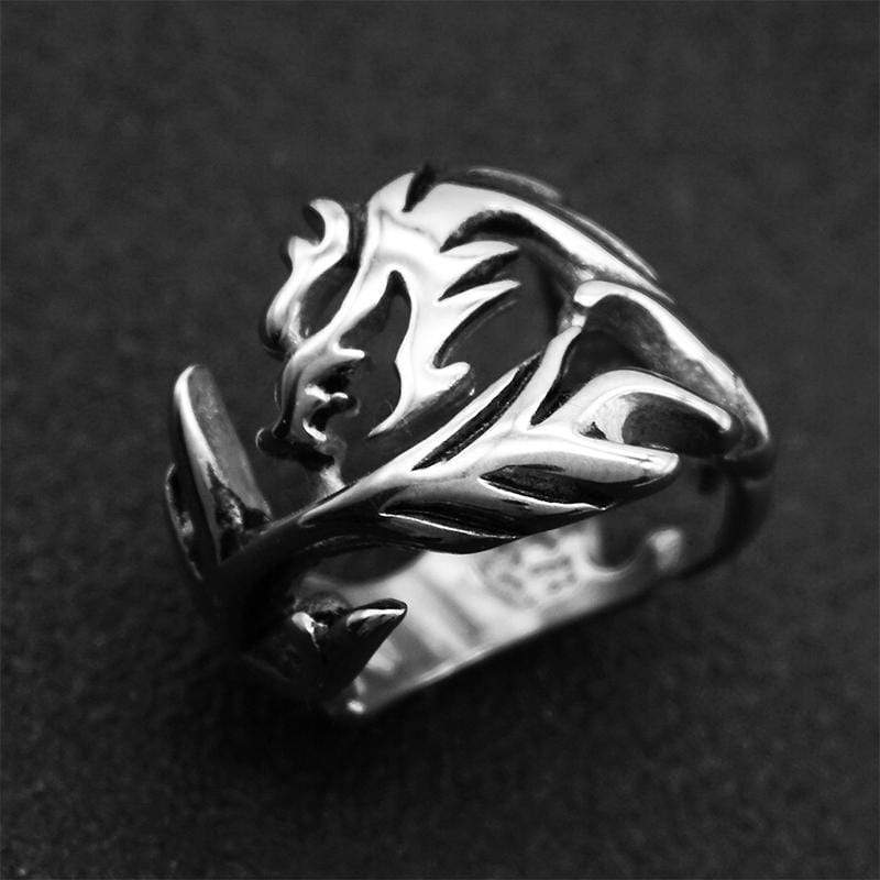 Hollow Dragon Stainless Steel Beast Ring