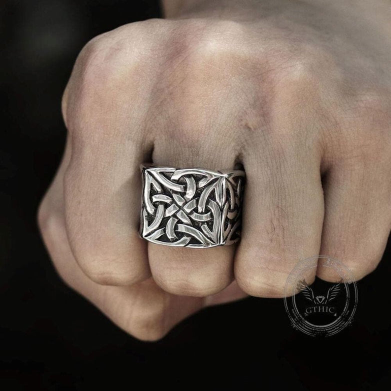 Celtic Knot Stainless Steel Viking Ring