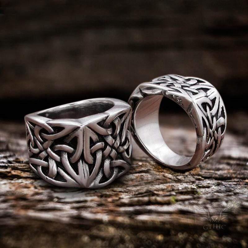 Celtic Knot Stainless Steel Viking Ring 01 | Gthic.com
