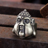 Smiling Buddha 925 Silver Ring