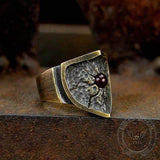 Split Shield Red Copper Ring