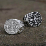 St. Benedict Stainless Steel Cross Ring