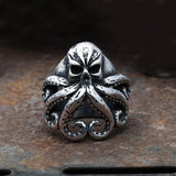Octopus Skull Stainless Steel Animal Ring | Gthic.com