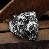 Vintage Tiger Stainless Steel Animal Ring | Gthic.com
