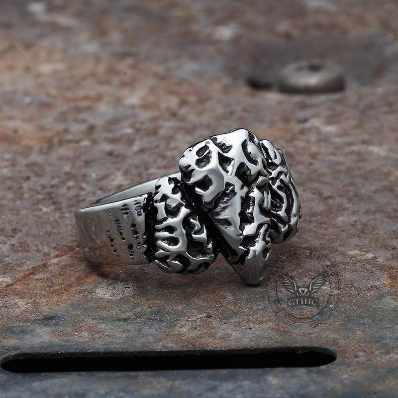 Stone Spear Arrow Stainless Steel Ring